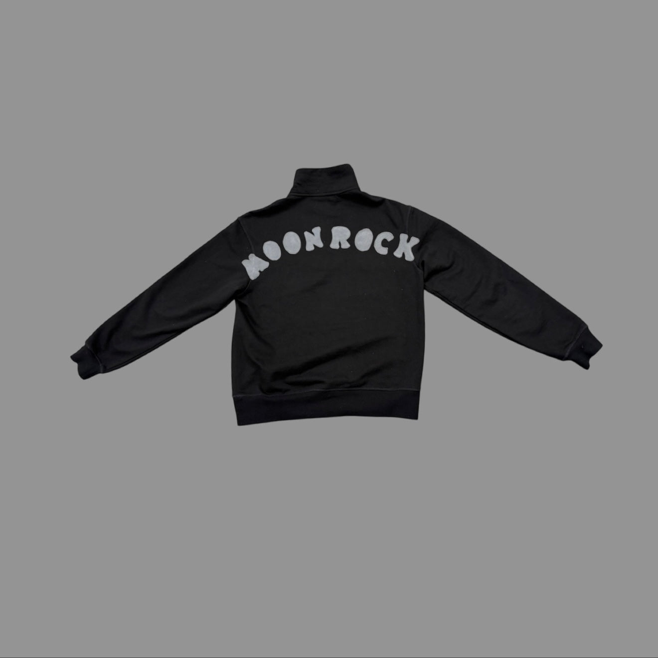 GREY LEATHER QUARTER ZIP