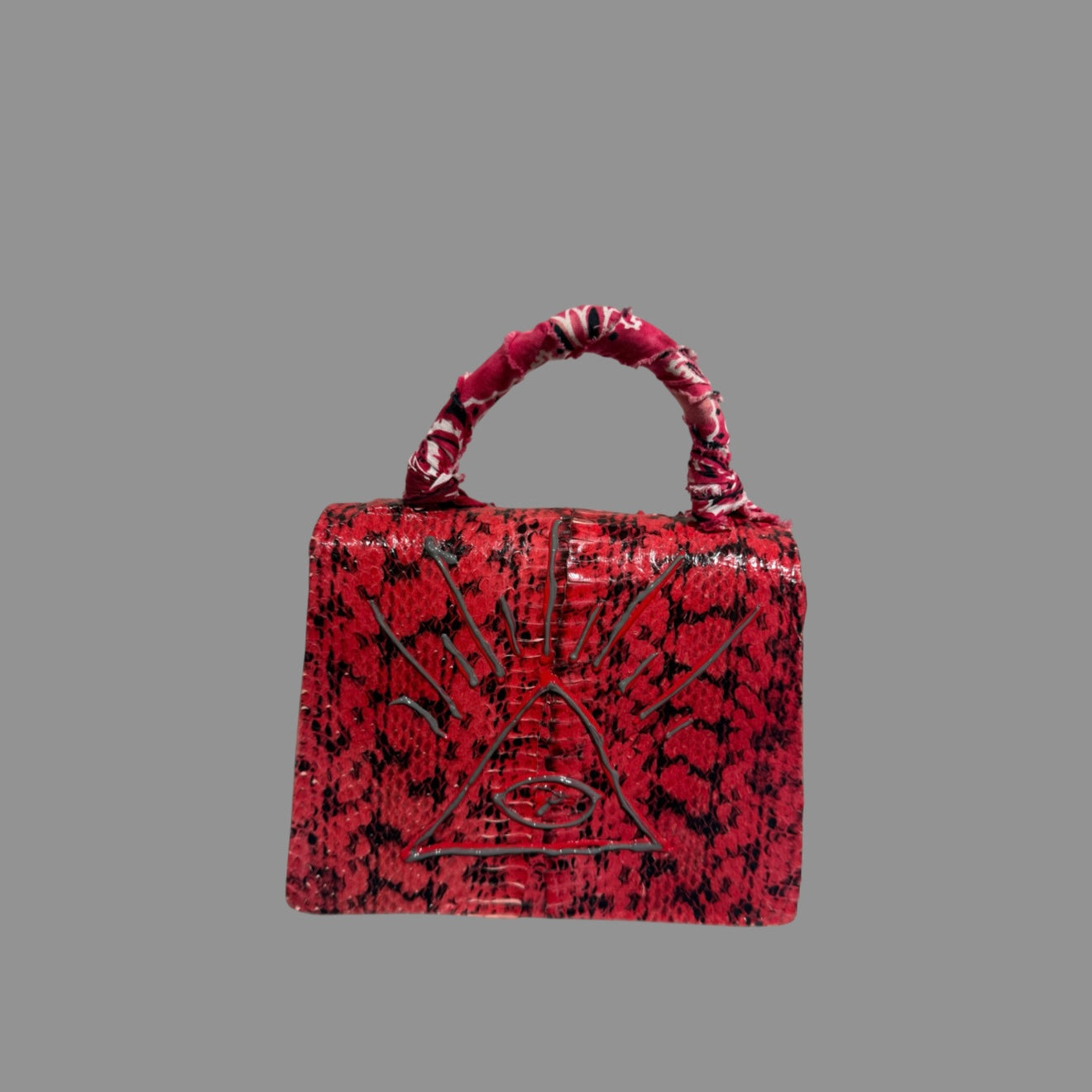 RED SNAKESKIN BAG