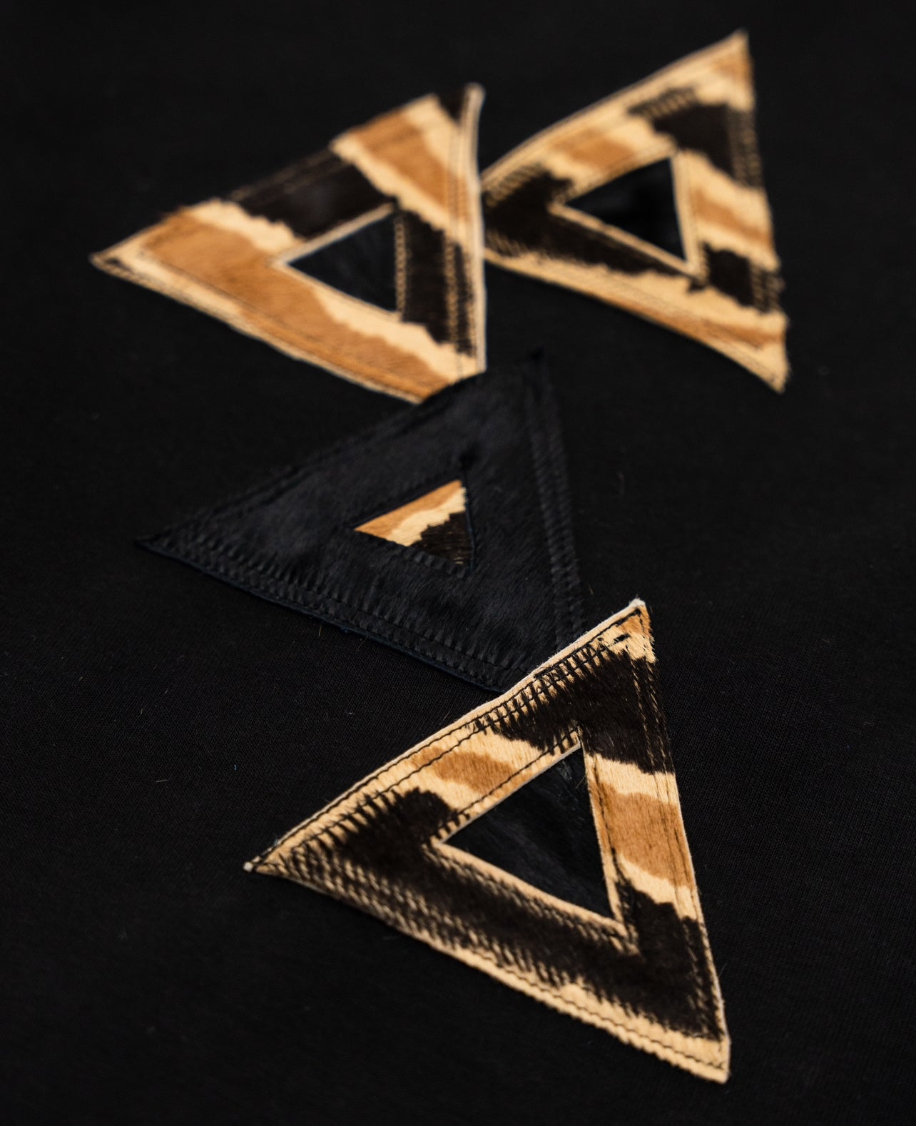 cavallino tiger leather patch hoodie