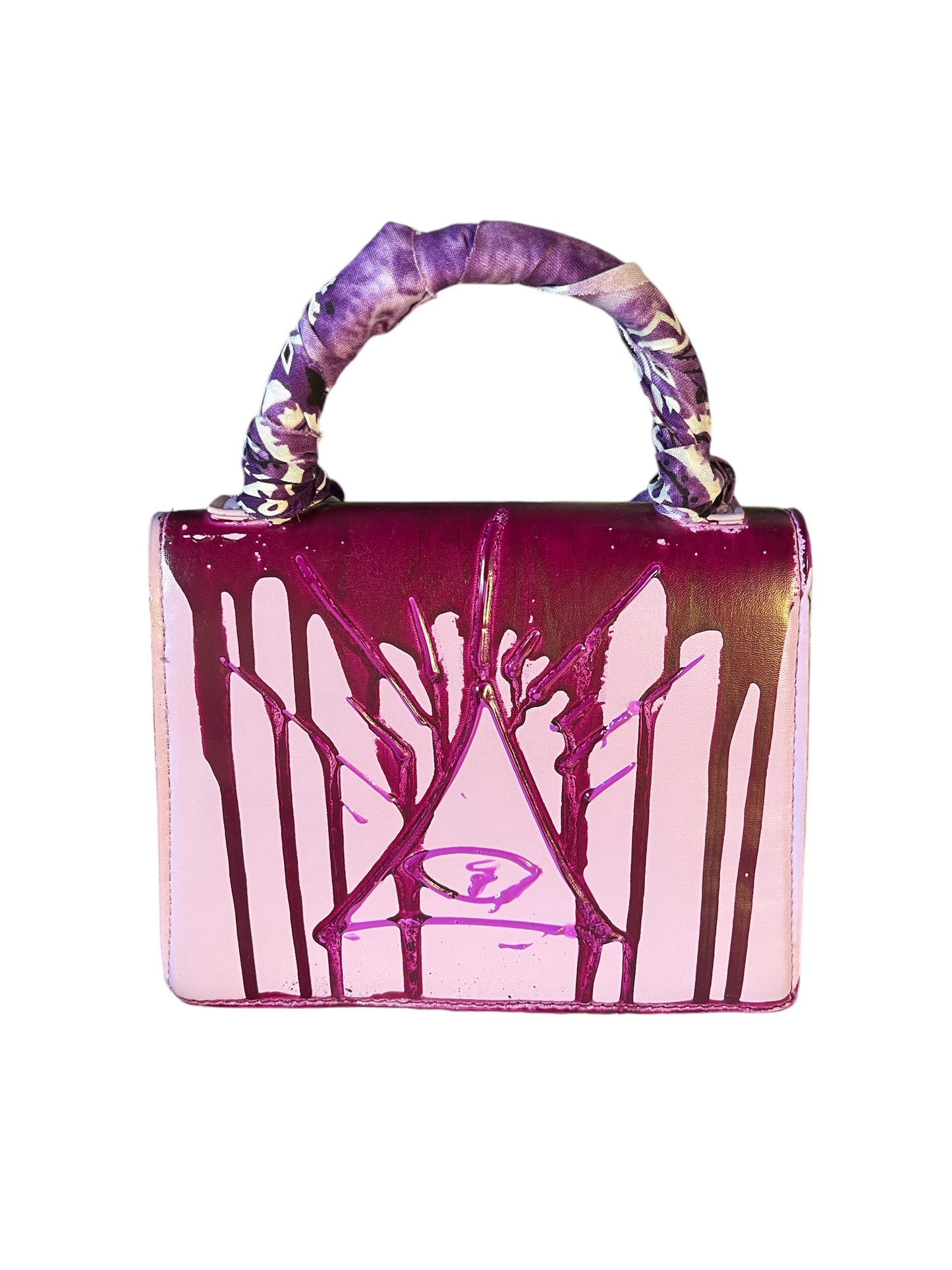 pink and purple bandana bag