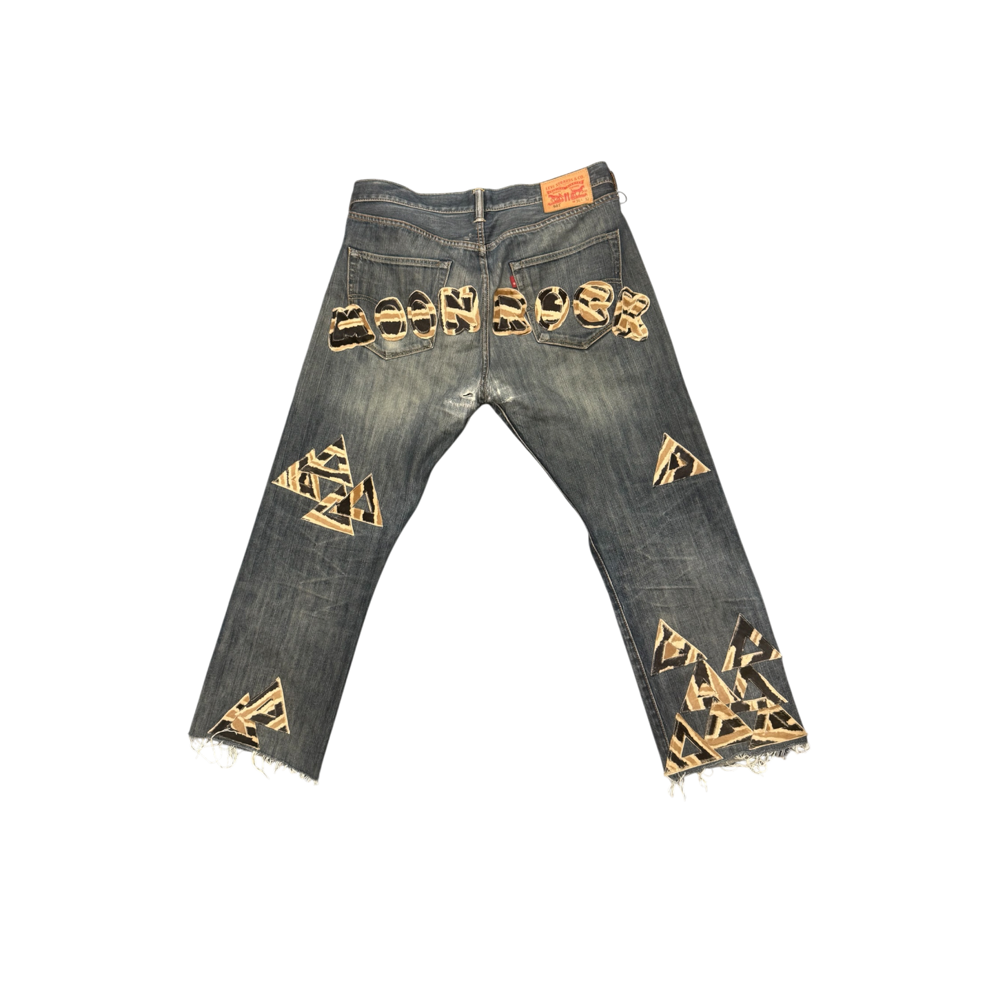 TIGER PRINT PONY HAIR PATCHES CUSTOM LEVI'S