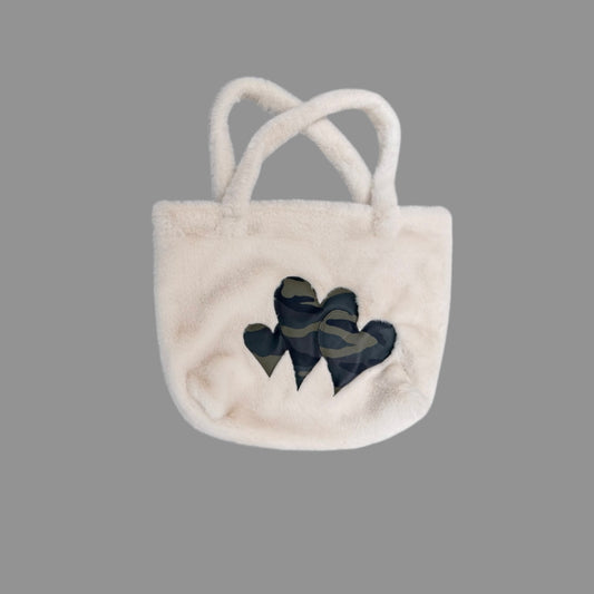 BIG HEARTS LEATHER PATCH BAG