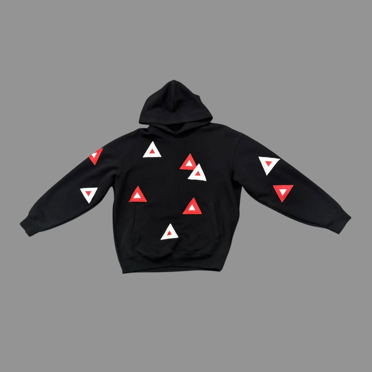 japan leather patch hoodie