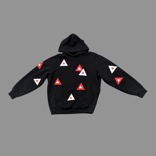 japan leather patch hoodie