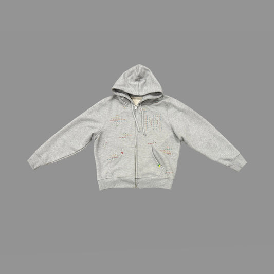 SASHIKO ZIP HOODIE