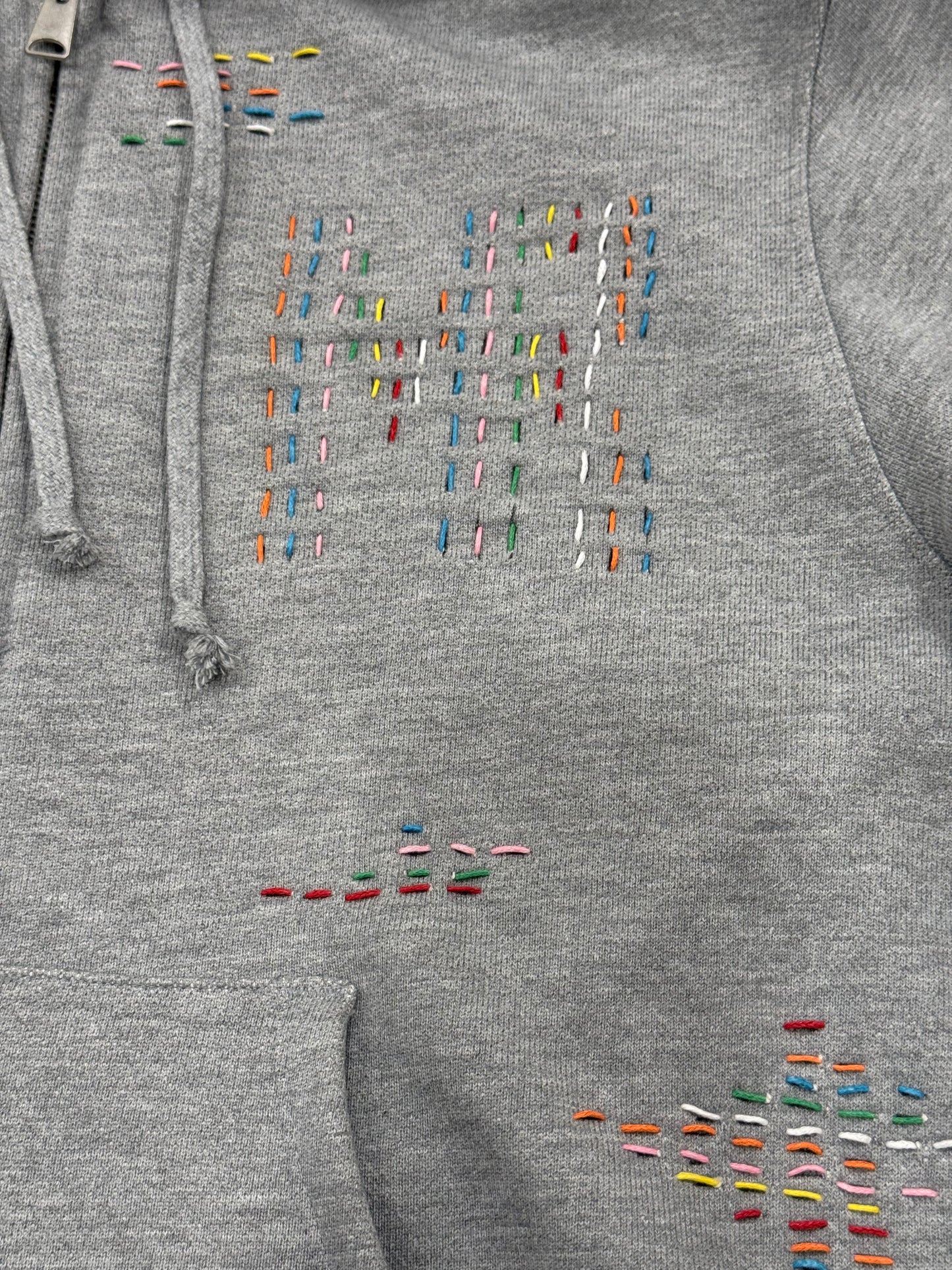 SASHIKO ZIP HOODIE