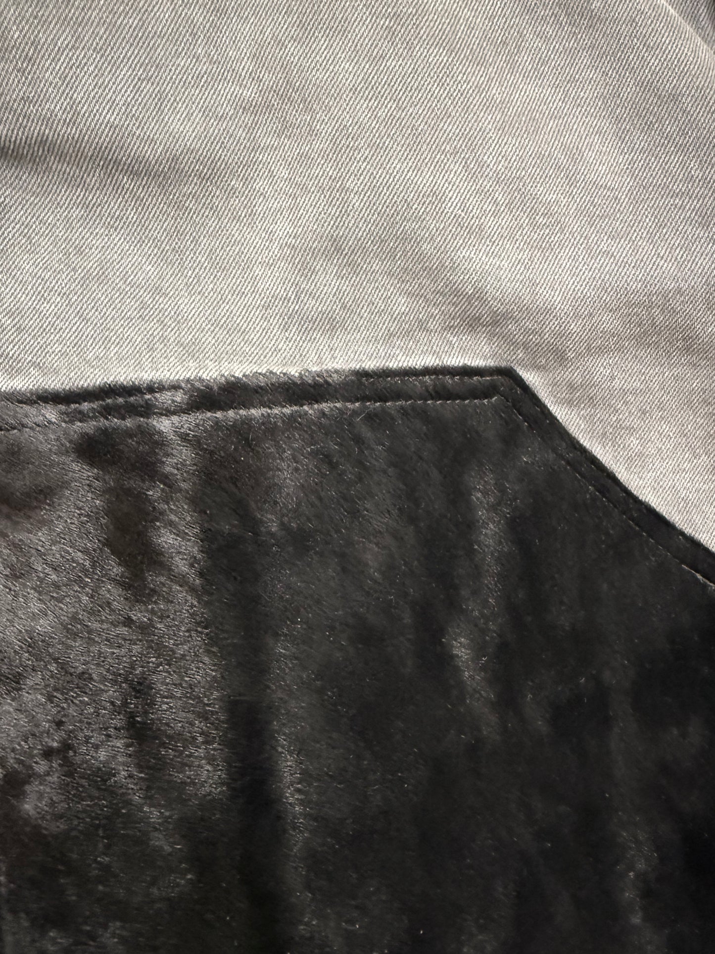 BLACK PONYHAIR SHORTS