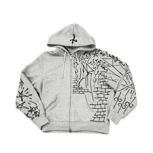AIRBRUSH ZIP HOODIE