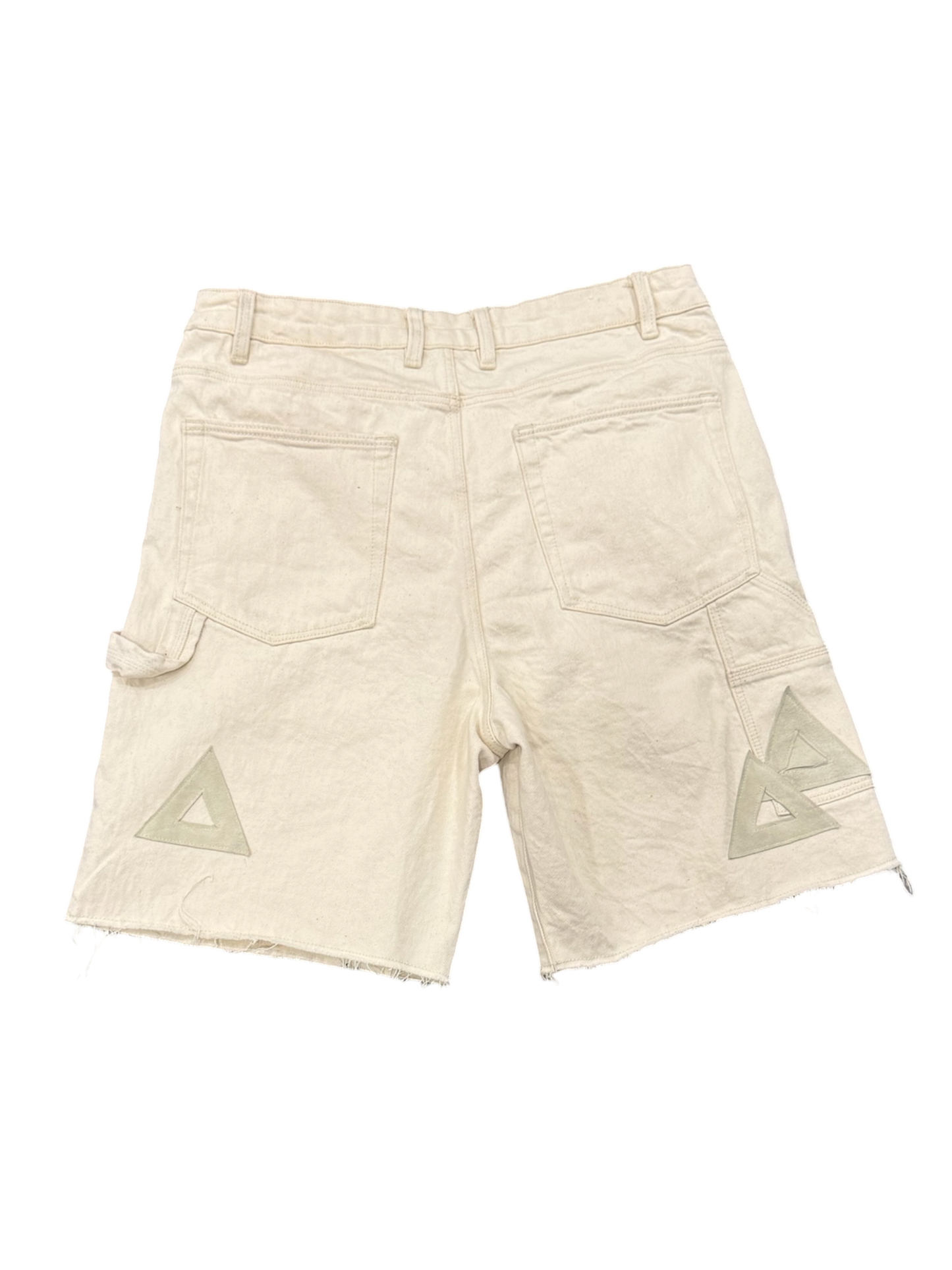 WHITE LEATHER SHORTS