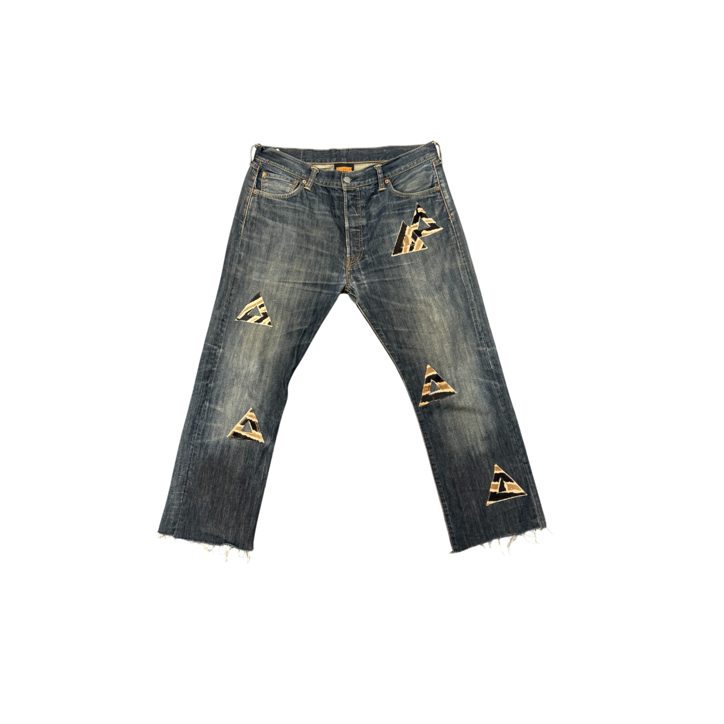 TIGER PRINT PONY HAIR PATCHES CUSTOM LEVI'S