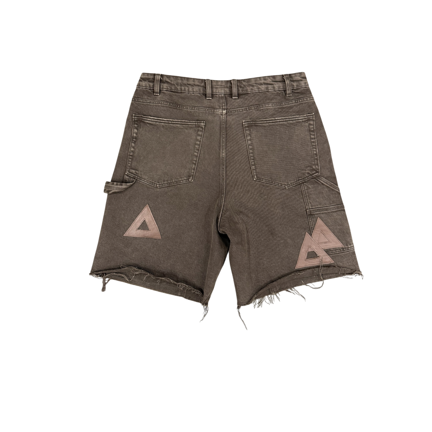 BROWN LEATHER SHORTS