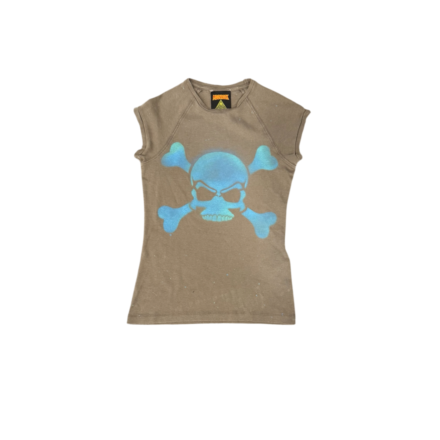 LIGHT BLUE SKULL T-SHIRT