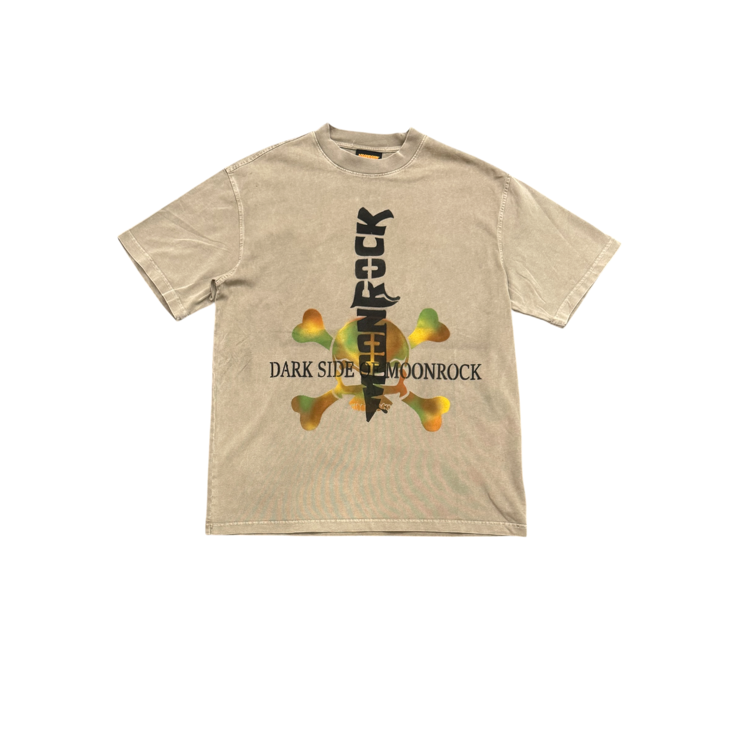 BEIGE CAMO SKULL T-SHIRT